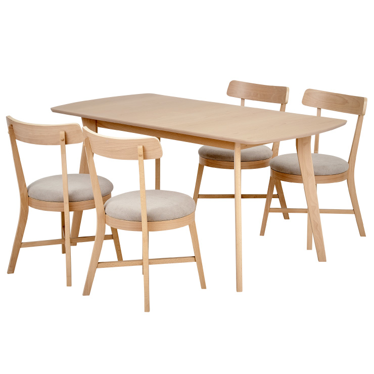ダイニングテーブルセット 4人掛け 北欧風ダイニング 5点セット Aldeno