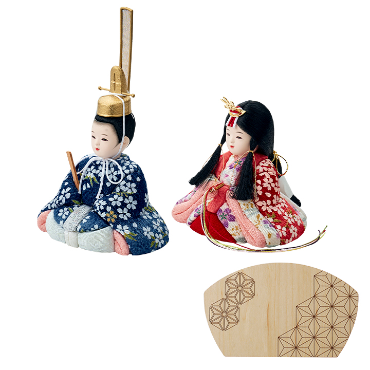日本製 雛人形 木目込人形 のどか 木製台座の通販情報 - 家具通販の
