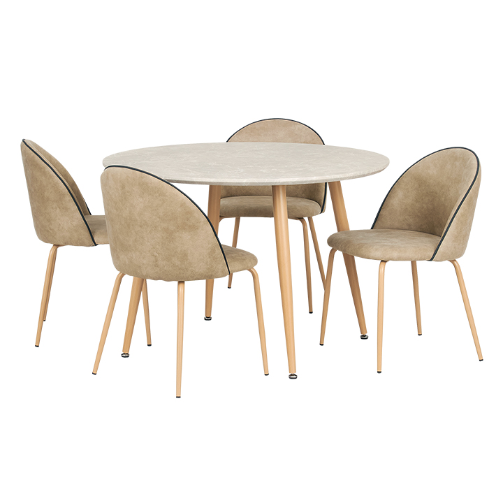 ダイニング5点セット Andante(アンダンテ) 円形タイプ 2色対応の通販  