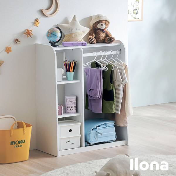 キッズ収納 ハンガーラック 幅80cm Ilona(イロナ)