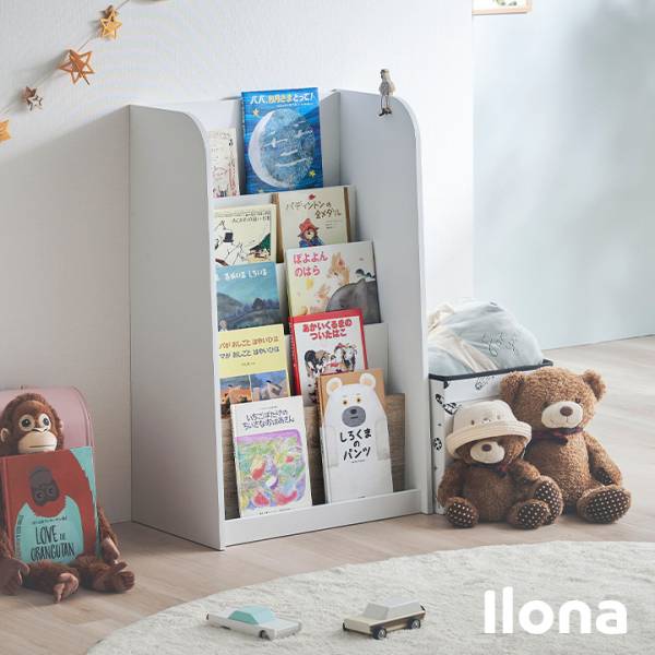 キッズ収納 絵本ラック 幅60cm Ilona(イロナ)