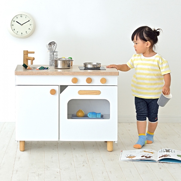 完成品 アイランド おままごとキッチン poet(ポエト) 2色対応の通販