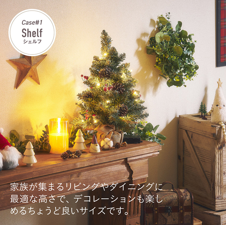 クリスマスツリー 卓上 Wish(ウィッシュ) 高さ45cmの通販情報