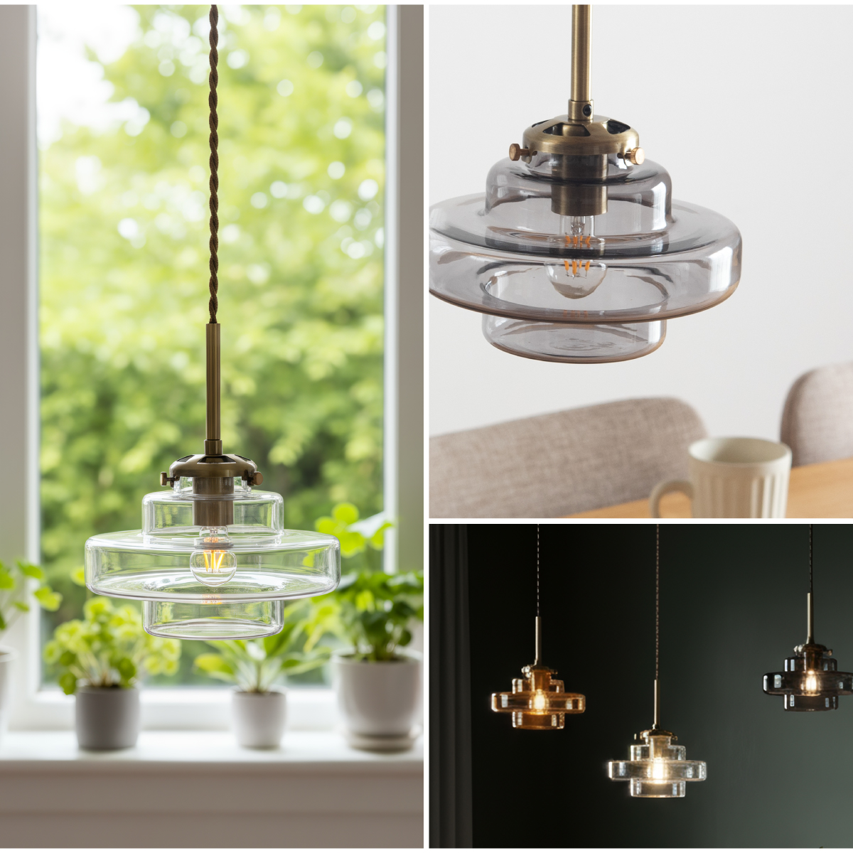 天井照明 ペンダントライト 1灯 LED電球専用 ガラスシェード Feuille