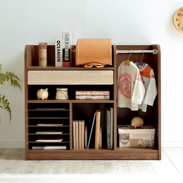 幅93cm ワイドランドセルラック Cacao(カカオ) キャスター付き 2色対応