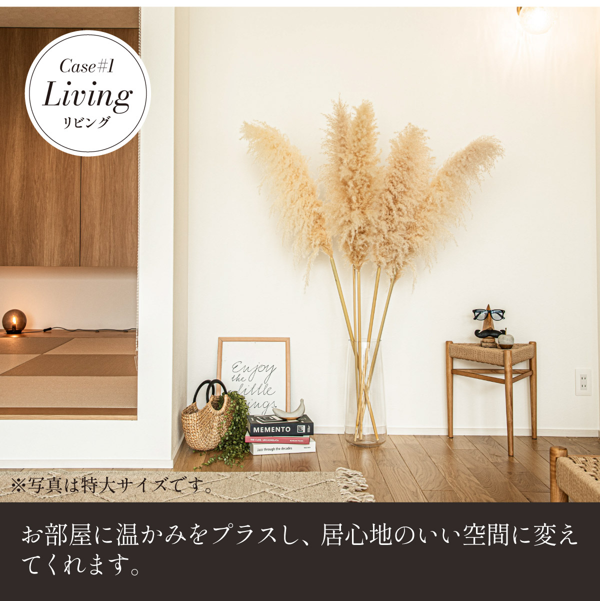 最終値下げです　パンパスグラス　特大インテリア パンパスグラス 特大 L ナチュラルホワイト ドライフラワー