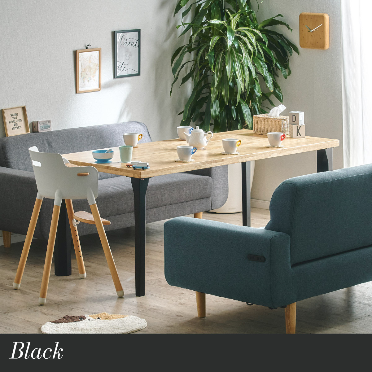 TableChamp ダイニングルーム テーブル リオ 47 x 30 ウォールナットライト 無垢材 パインオイルド 延長可能 TableChamp ダイニングテーブル リオ 55.1 x 31.5 ホワイト 無垢材