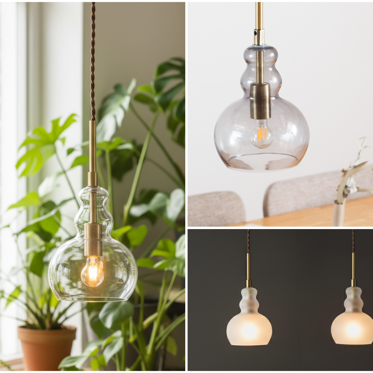 ペンダントライト シーリングライト 1灯 LED電球 ガラスシェード