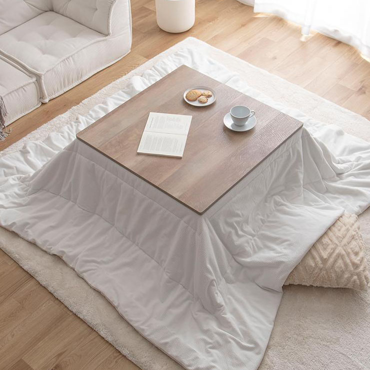 こたつ&掛け布団 2点セット Kos(コス) こたつ天板75x75cm 6色対応の