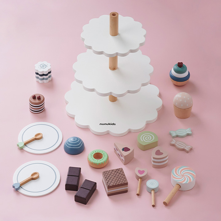 【新品】nunukids cakepopshop ケーキタワー おままごと