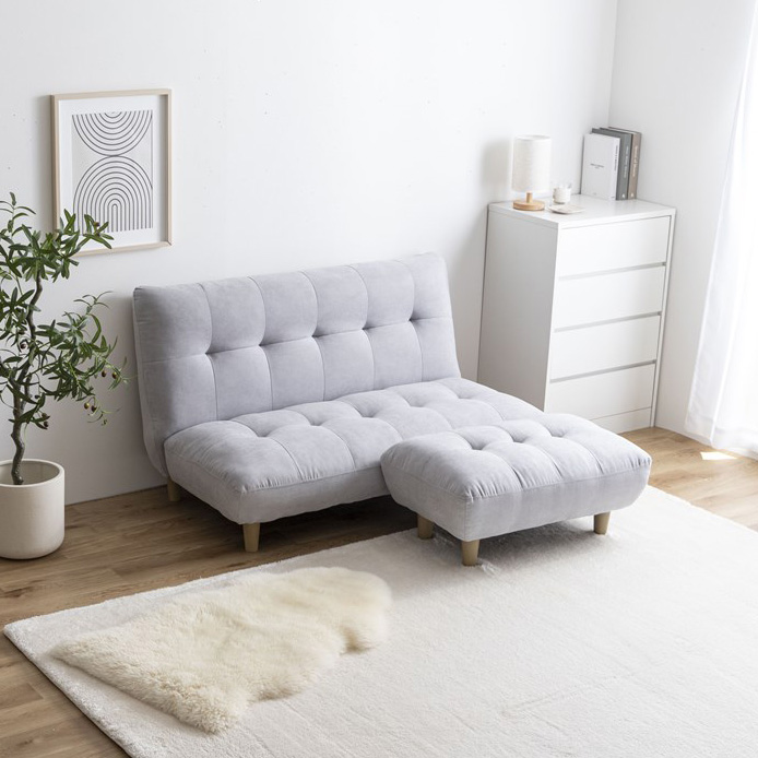 2人掛けソファ Moln(モルン) オットマンセット 2色対応の通販情報