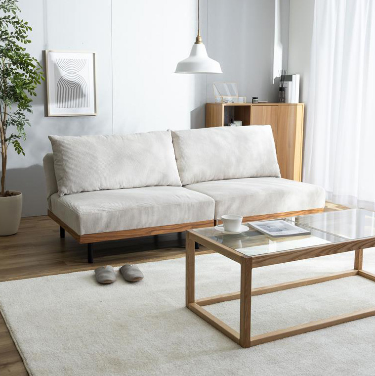 リクライニングコーデュロイソファ Ridley(リドリー) 2点セット 2色