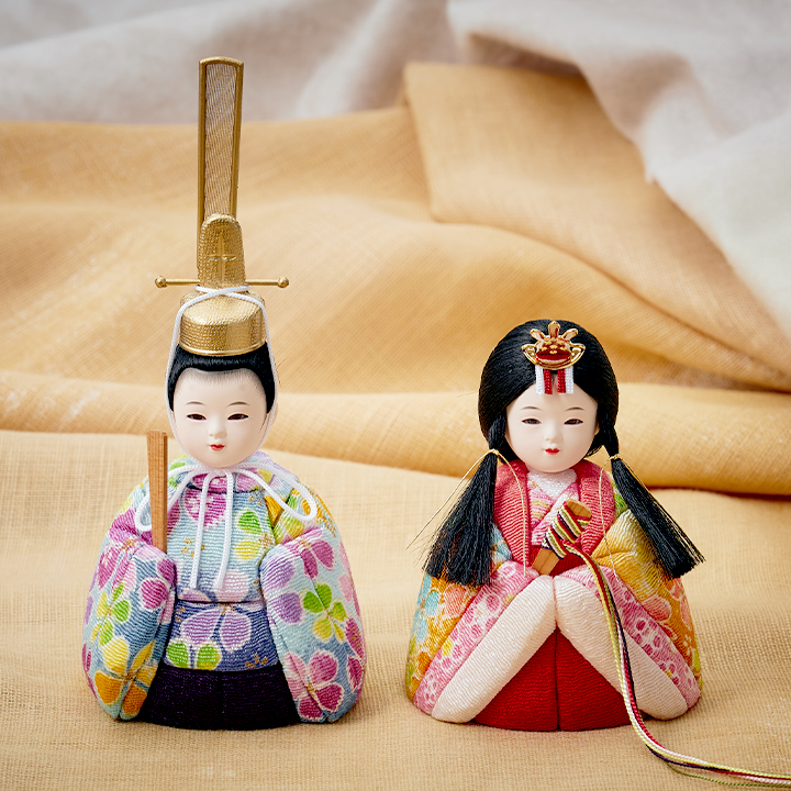 雛人形 木目込雛人形「ふたば」 3点セット 5色対応の通販情報 - 家具