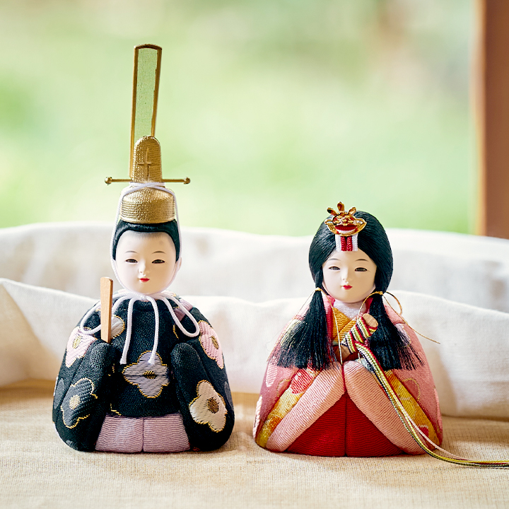 雛人形 木目込雛人形「ふたば」 3点セット 5色対応の通販情報 - 家具