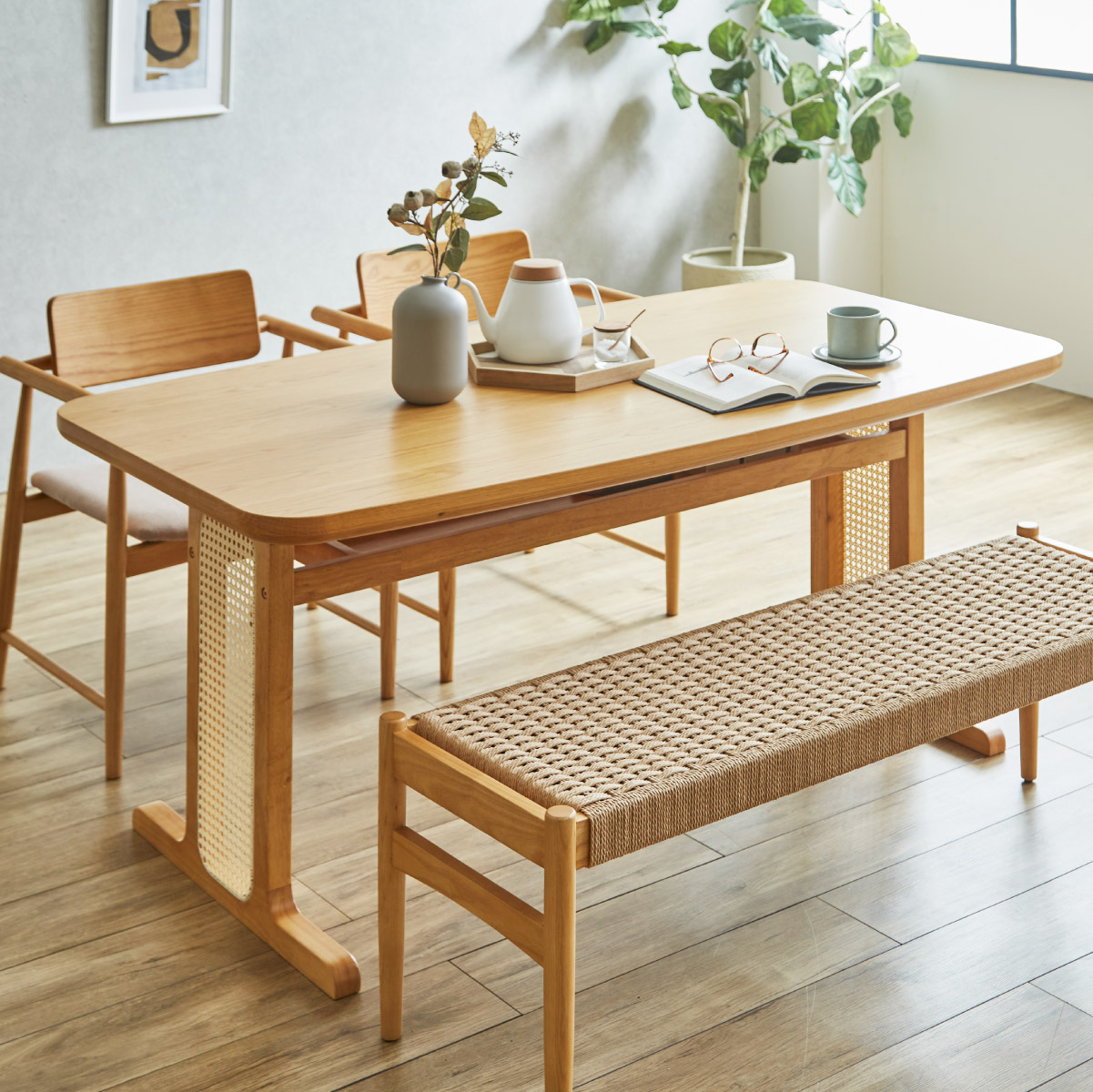 ✿ナチュラルラタンの風合い✿収納付き1人掛けベンチ♪ ✿ナチュラルラタンの風合い✿収納付き1人掛けベンチ♪