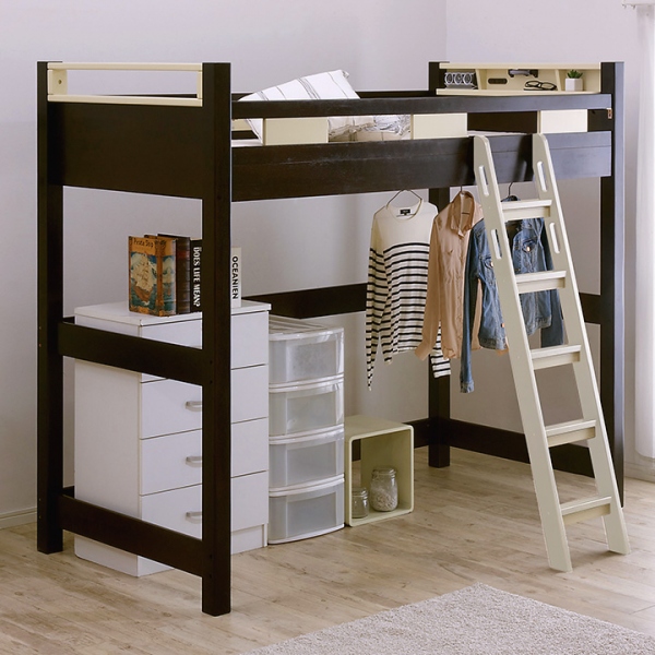 宮付き ロフトベッド Creil loft5(クレイユ ロフト5) ハイタイプ 