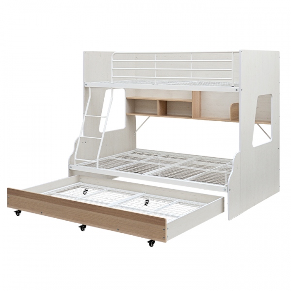 ラゴス　3点セット　額装あり 下段セミダブル】スライド 三段ベッド 3段ベッド Lagos(ラゴス