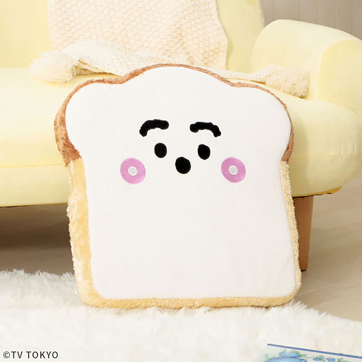 シナぷしゅ ぬいぐるみ クッション 37x38cm 食パンクッション a338-syn