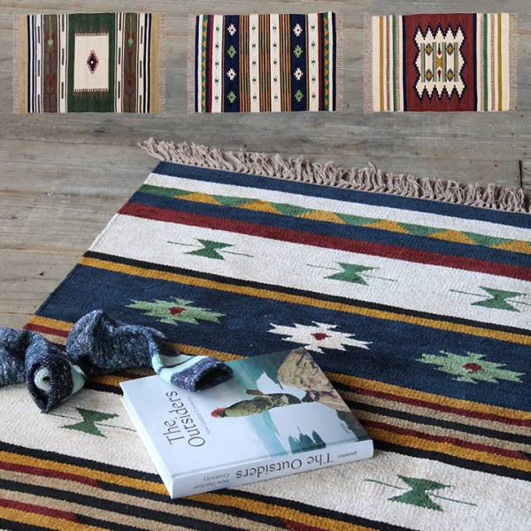 ラグ 130x90cm kilim rug mat(キリムラグマット)