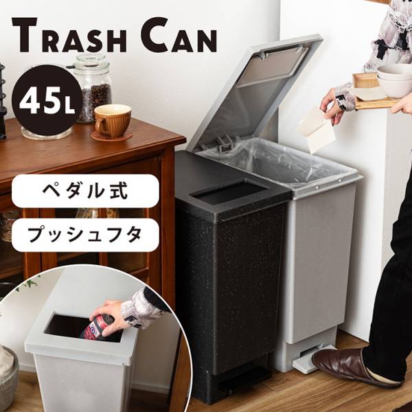 ゴミ箱 スリム 分別 蓋付き おしゃれ キッチン ダストボックス 45L トラッシュカン 2色対応