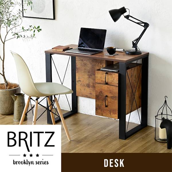パソコンデスク BRITZ ヴィンテージ風デスク FBR-0002