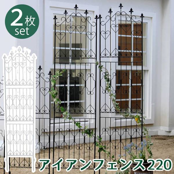 柵 アイアンフェンス220 ハイタイプ 2枚組 2色対応