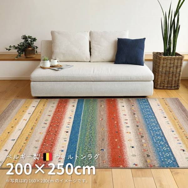 ウィルトンラグ インフィニティ レーヴ 200x250cm 2色対応 ヒートセット加工