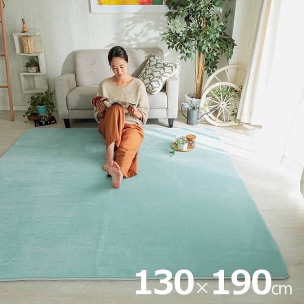  ラグ 洗える さらふわラグ 130x190cm ホリデープラス 15色対応 ホットカーペット 床暖房対応