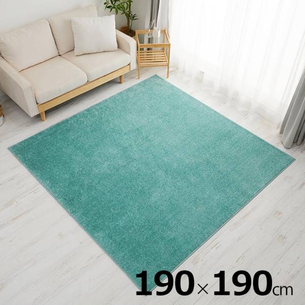 ラグ ラグマット 正方形 190x190cm 涼感ラグ oasis2(オアシス2) 2色対応 ホットカーペット 床暖房対応