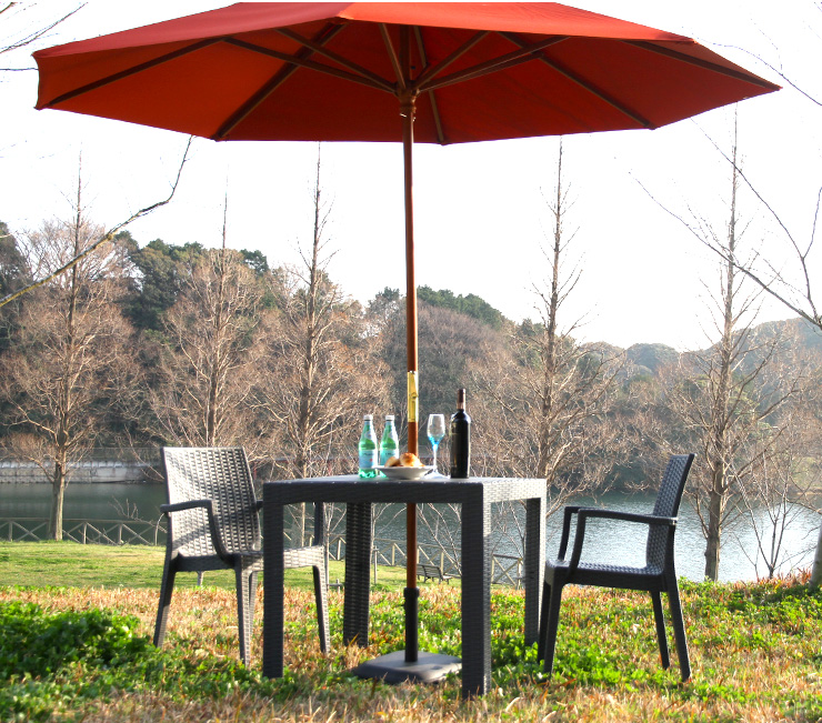 イタリア製 ガーデンテーブル5点セット STERA(ステラ) 肘掛け有 3色対応の通販情報 - 家具通販のわくわくランド 本店