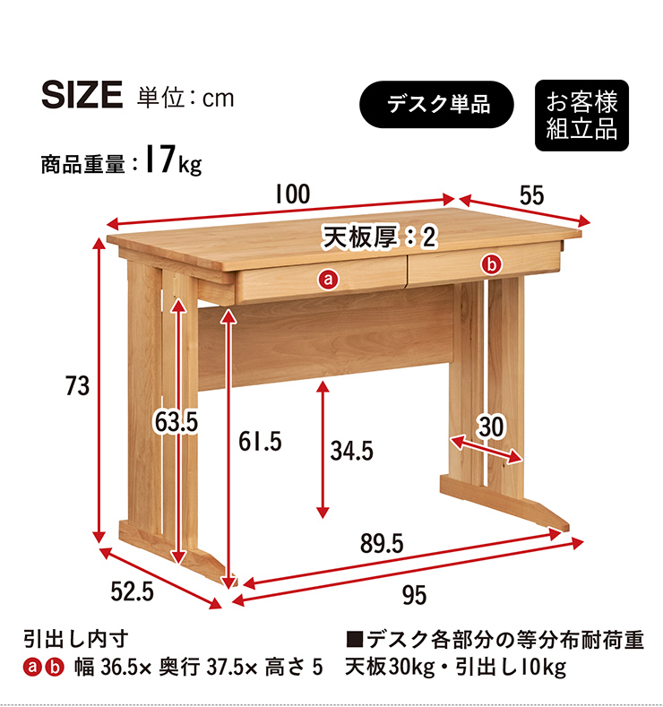 堀田木工所 国産 学習机 Sign(サイン) デスク100 幅100cmの通販 堀田木工所 国産 学習机 Sign(サイン) デスク100 幅100cmの通販