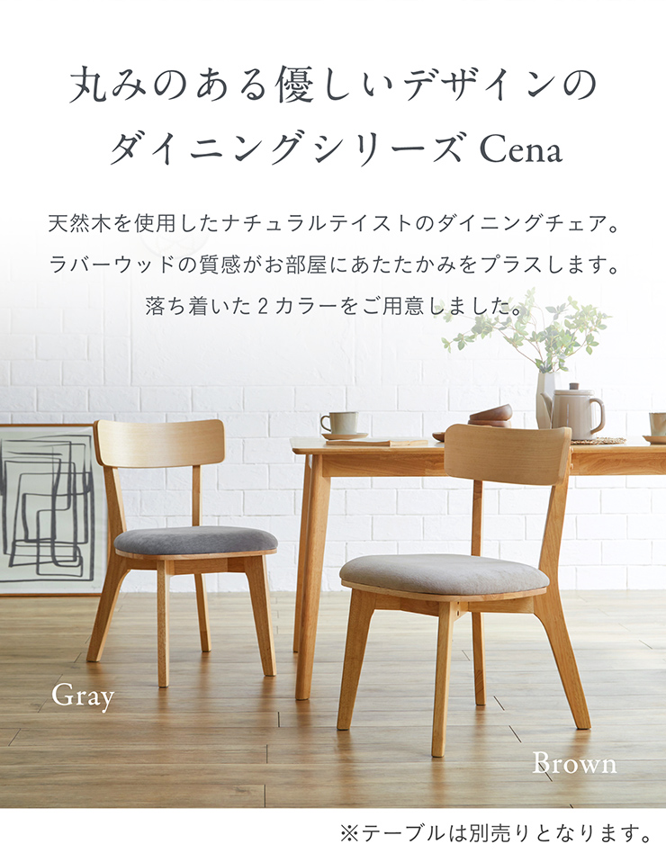 ダイニングチェア Cena(セナ) 2脚セット 2色対応の通販情報