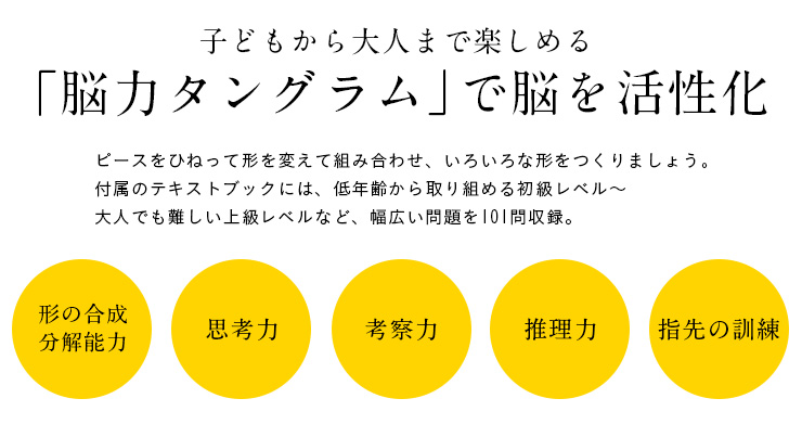 知育玩具 知の贈り物シリーズ 脳力タングラム 101問テキストブック付きの通販情報 家具通販のわくわくランド 本店 知育玩具 知の贈り物シリーズ 脳力タングラム 101問テキストブック付きの通販情報 家具通販のわくわくランド 本店