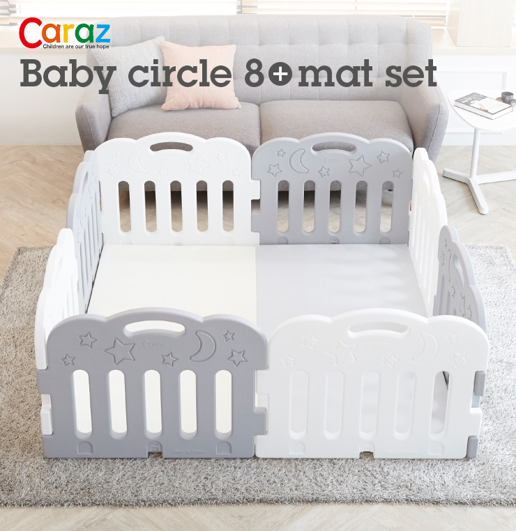 Caraz(カラズ) ベビーサークル 8枚+マットセット ベビーゲートの通販 