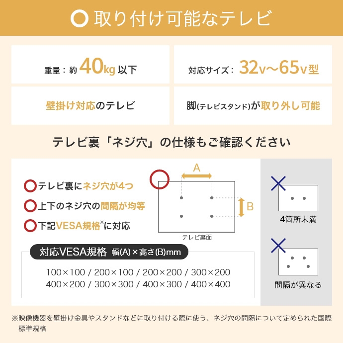 楽天市場】テレビスタンド ハイタイプ 32〜65インチ TVスタンド