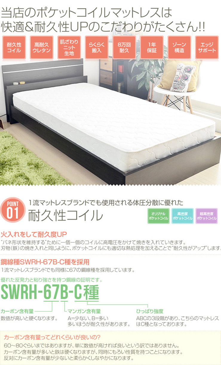 寝具 Cave 寄木柄引出し付ベッド フレームのみ セミダブルの通販