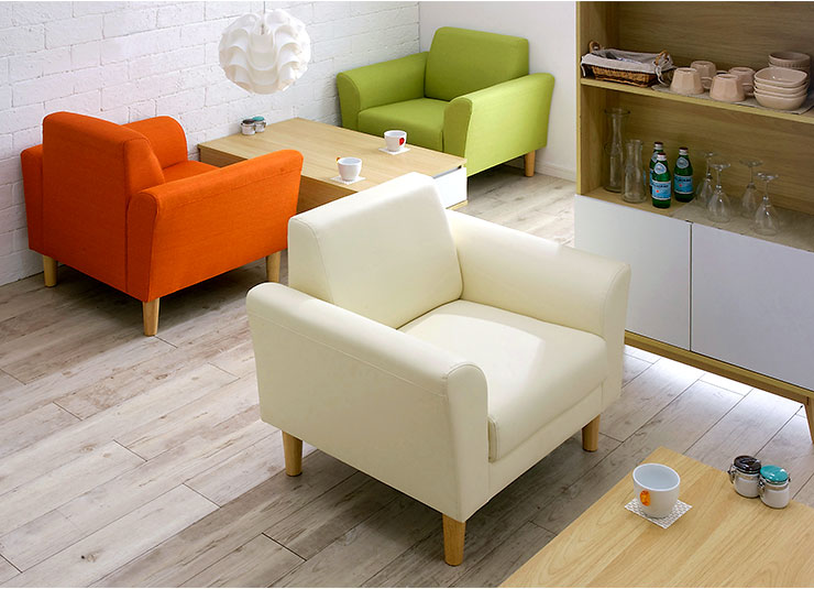 1人掛けソファ Carino3(カリーノ3) FAB PVC 7色対応「家具通販のわくわくランド 本店」