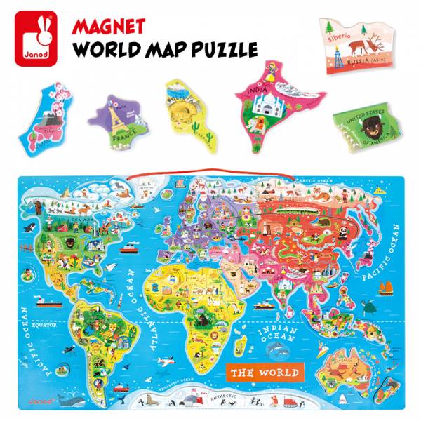 Janod Magnet World Map Puzzle マグネットワールドマップパズル 92ピース 家具通販のわくわくランド 本店 Janod Magnet World Map Puzzle マグネットワールドマップパズル 92ピース 家具通販のわくわくランド 本店