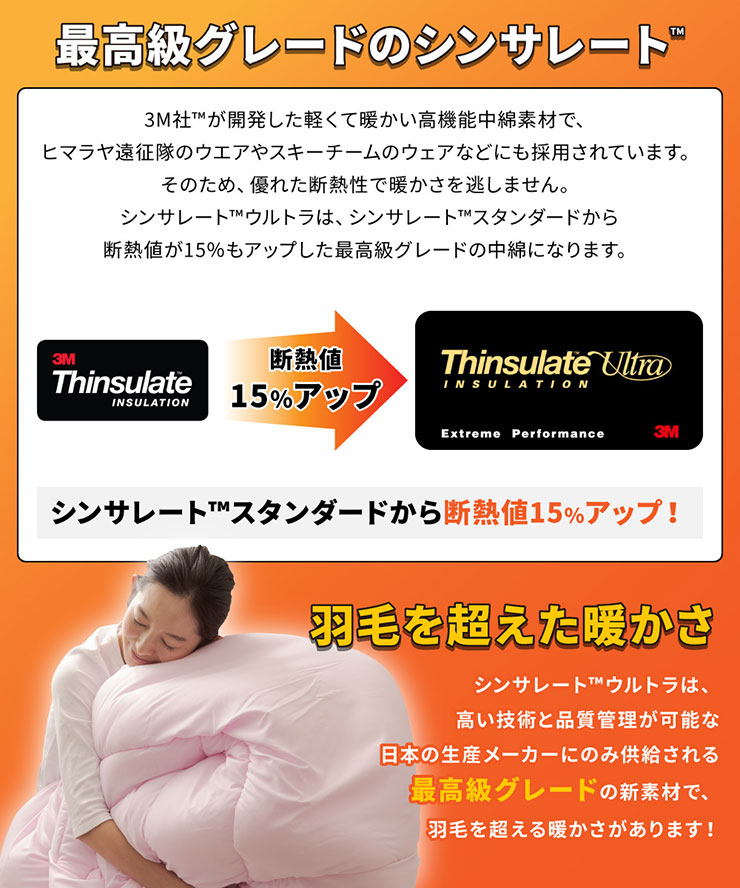 日本製 シンサレート ウルトラ掛布団 シングル 150 210cm 4色対応 家具通販のわくわくランド 本店